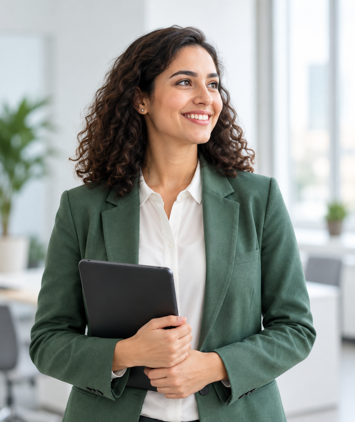 Illustrative business owner portrait